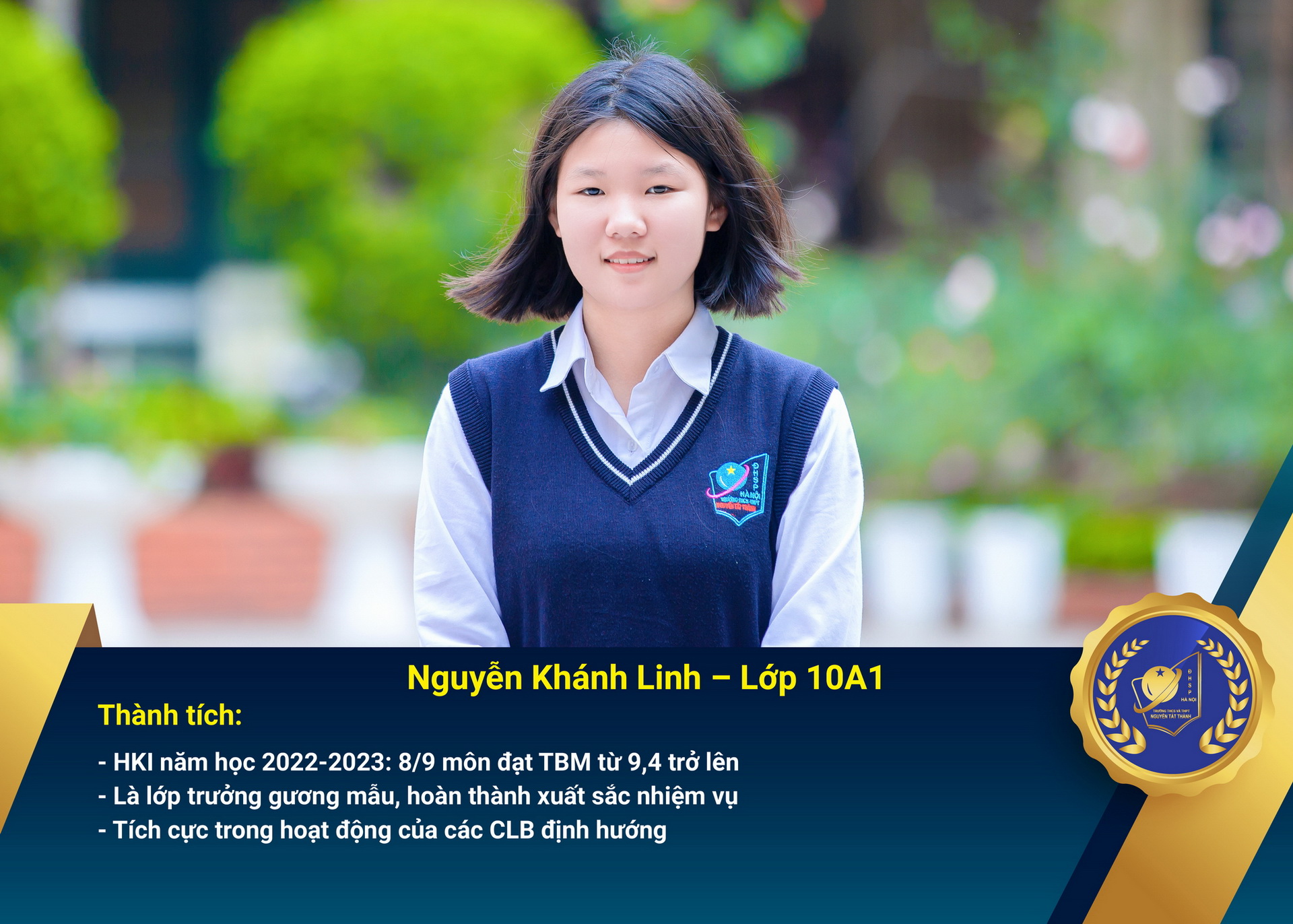 Chân dung học sinh nhận Học bổng Nguyễn Tất Thành lần thứ 45 – Khối 10 - năm học 2022 – 2023